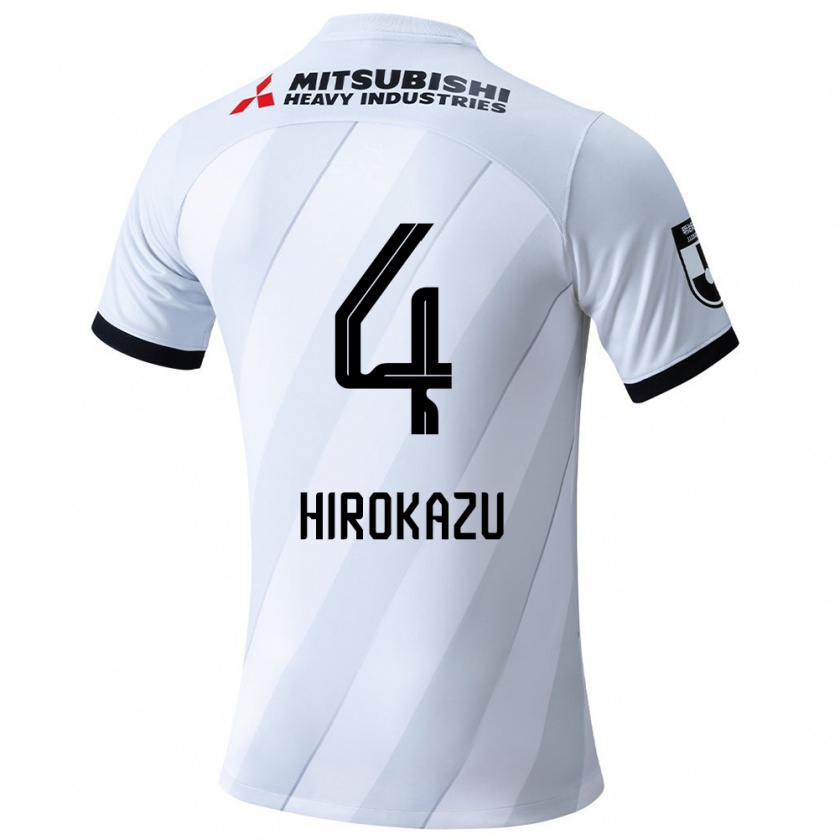 Kandiny Niño Camiseta Hirokazu Ishihara #4 Gris Blanco 2ª Equipación 2024/25 La Camisa Chile