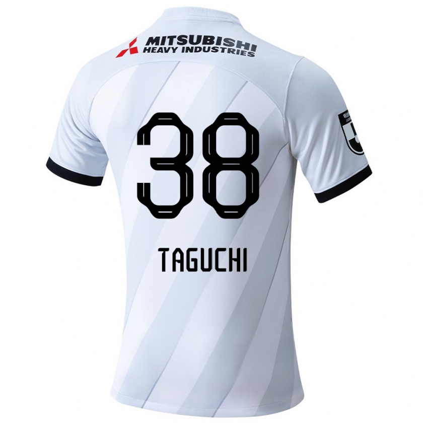 Kandiny Niño Camiseta Keita Taguchi #38 Gris Blanco 2ª Equipación 2024/25 La Camisa Chile