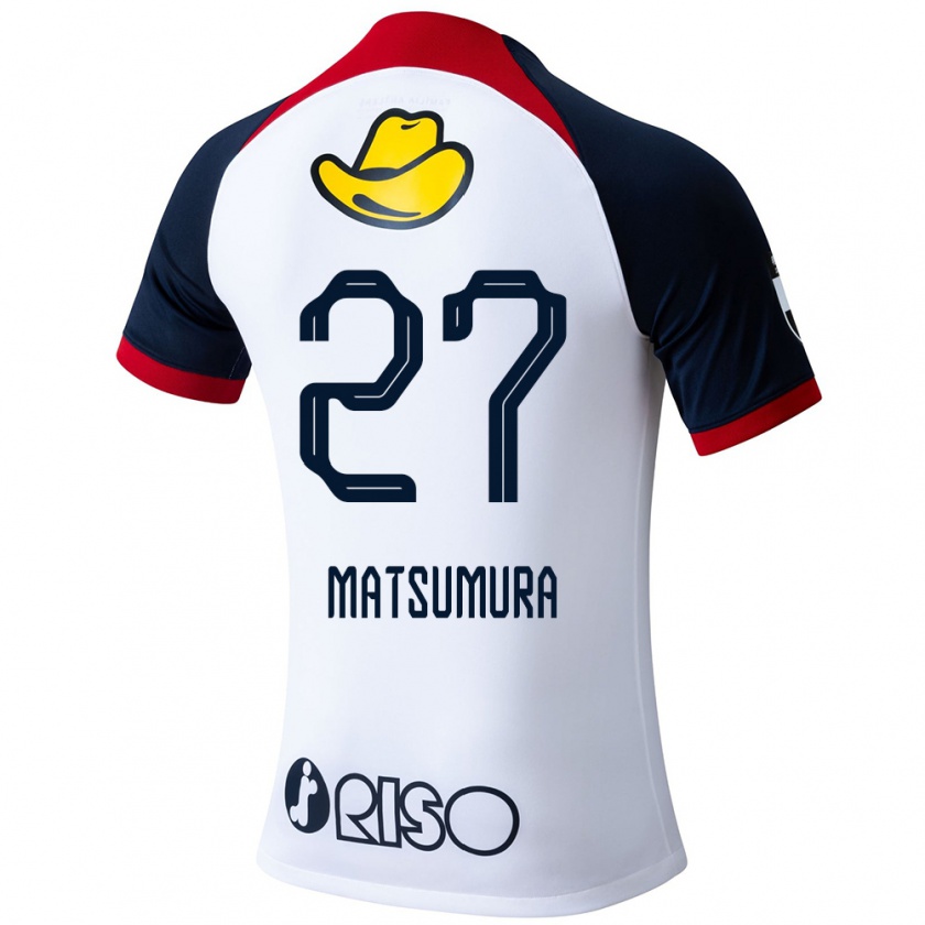 Kandiny Niño Camiseta Yuta Matsumura #27 Blanco Azul Rojo 2ª Equipación 2024/25 La Camisa Chile