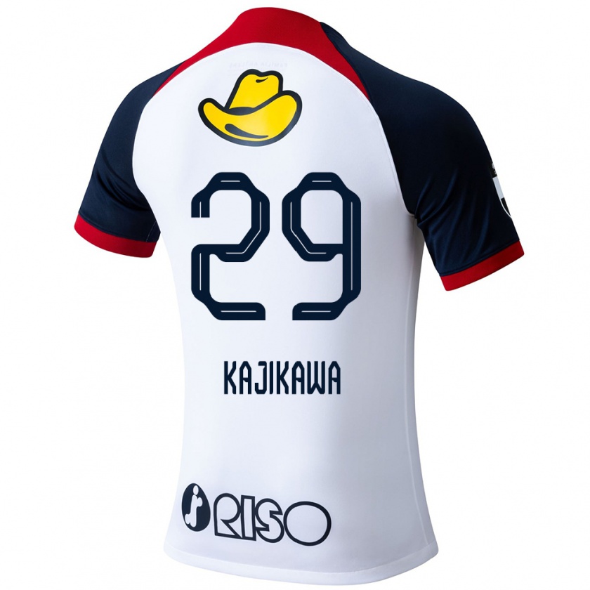 Kandiny Niño Camiseta Yuji Kajikawa #29 Blanco Azul Rojo 2ª Equipación 2024/25 La Camisa Chile