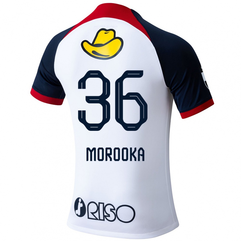 Kandiny Niño Camiseta Shu Morooka #36 Blanco Azul Rojo 2ª Equipación 2024/25 La Camisa Chile