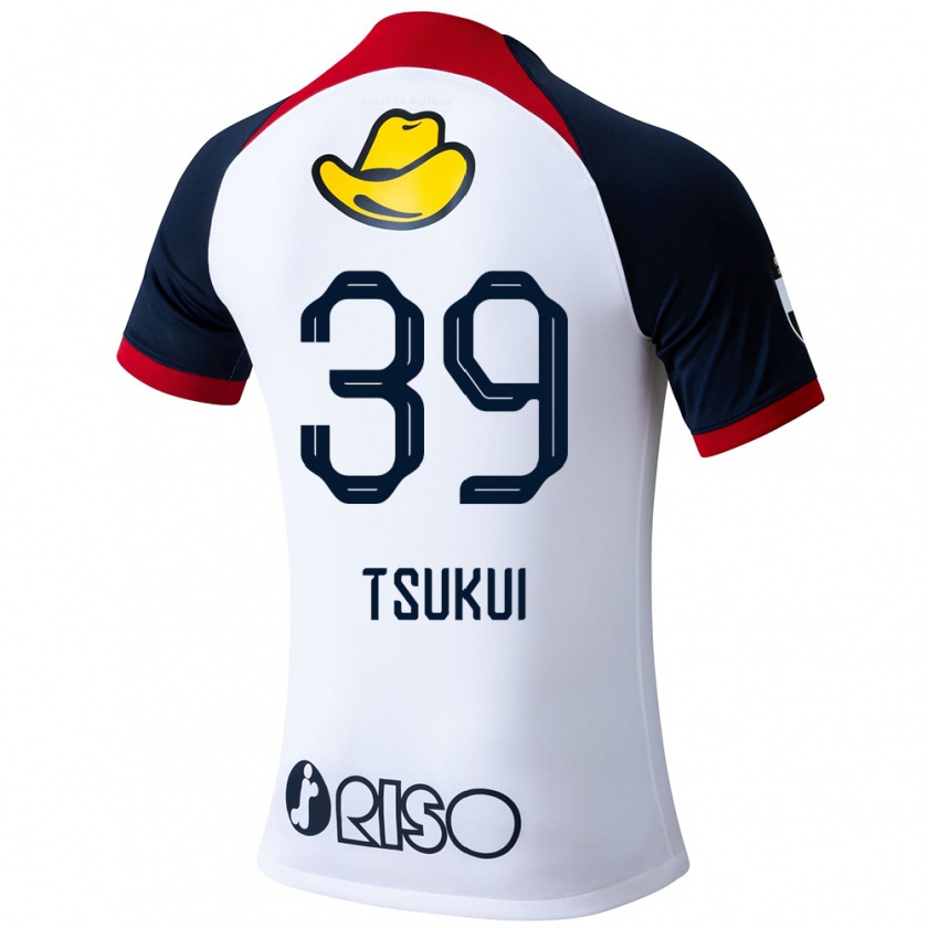 Kandiny Niño Camiseta Keisuke Tsukui #39 Blanco Azul Rojo 2ª Equipación 2024/25 La Camisa Chile