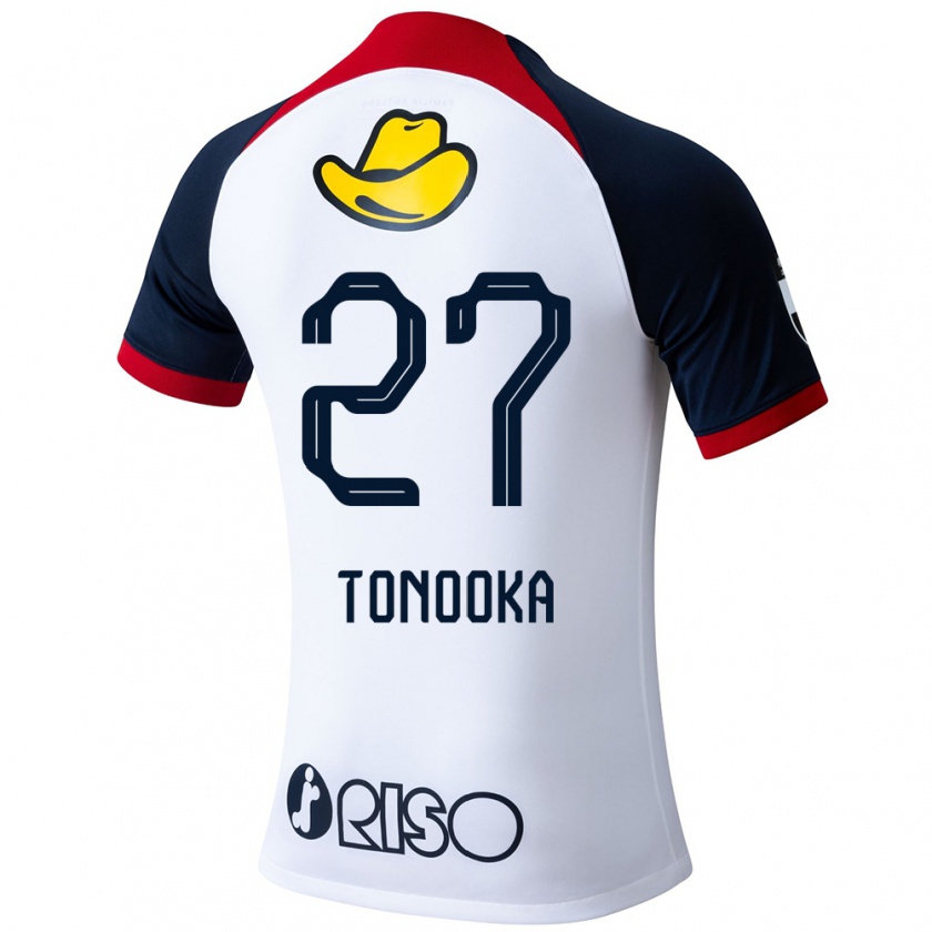 Kandiny Niño Camiseta Ryota Tonooka #27 Blanco Azul Rojo 2ª Equipación 2024/25 La Camisa Chile