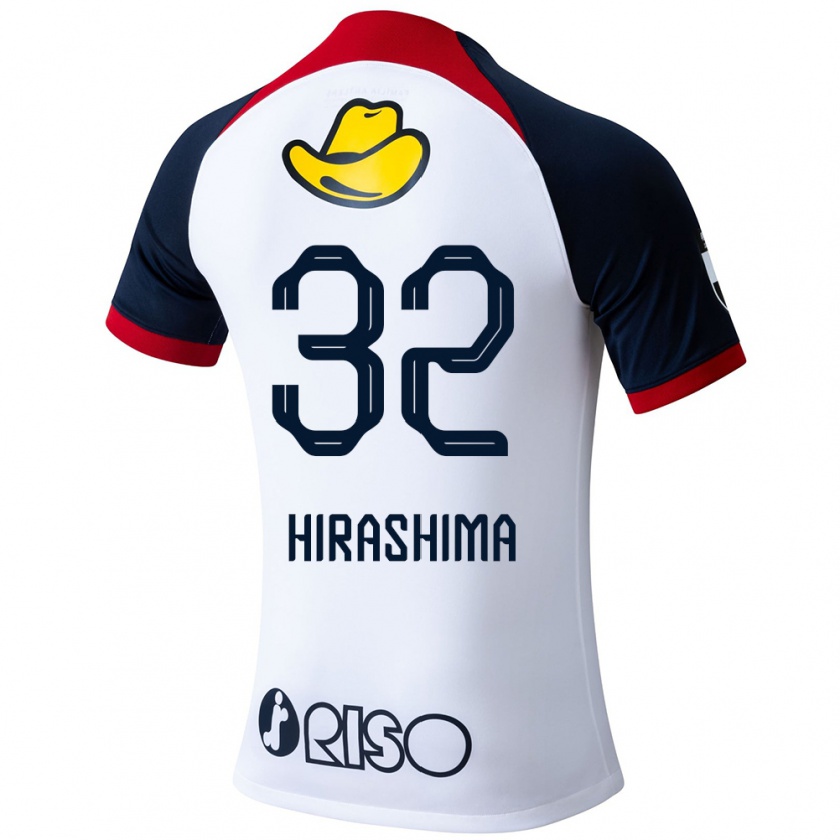 Kandiny Niño Camiseta Daigo Hirashima #32 Blanco Azul Rojo 2ª Equipación 2024/25 La Camisa Chile