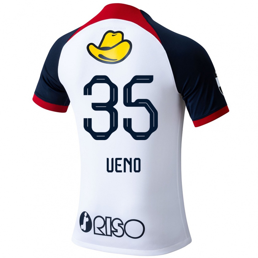 Kandiny Niño Camiseta Eita Ueno #35 Blanco Azul Rojo 2ª Equipación 2024/25 La Camisa Chile