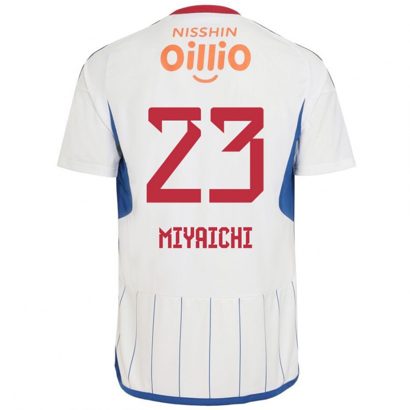 Kandiny Niño Camiseta Ryo Miyaichi #23 Blanco Azul Rojo 2ª Equipación 2024/25 La Camisa Chile