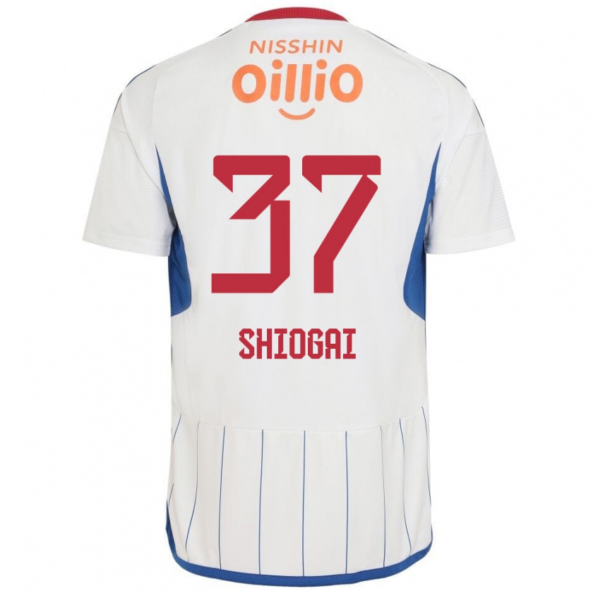 Kandiny Niño Camiseta Kento Shiogai #37 Blanco Azul Rojo 2ª Equipación 2024/25 La Camisa Chile