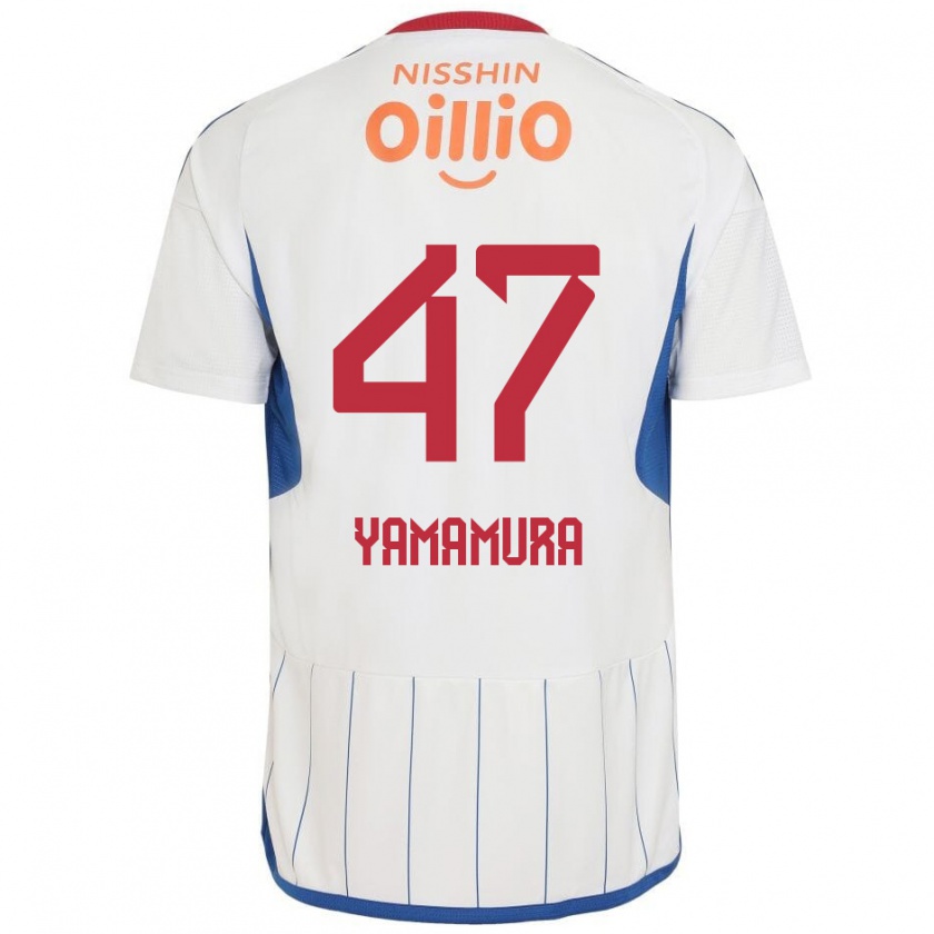 Kandiny Niño Camiseta Kazuya Yamamura #47 Blanco Azul Rojo 2ª Equipación 2024/25 La Camisa Chile