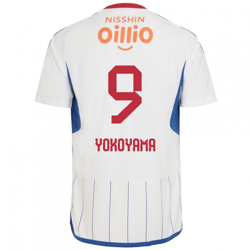 Kandiny Niño Camiseta Shunsuke Yokoyama #9 Blanco Azul Rojo 2ª Equipación 2024/25 La Camisa Chile