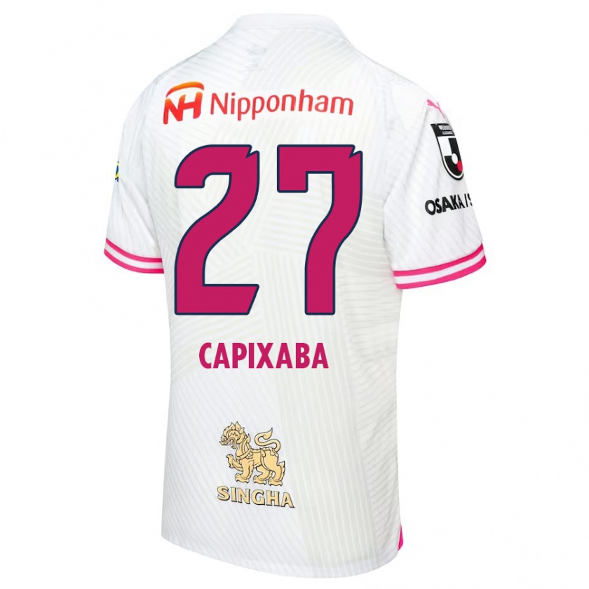 Kandiny Niño Camiseta Capixaba #27 Blanco Rosa 2ª Equipación 2024/25 La Camisa Chile