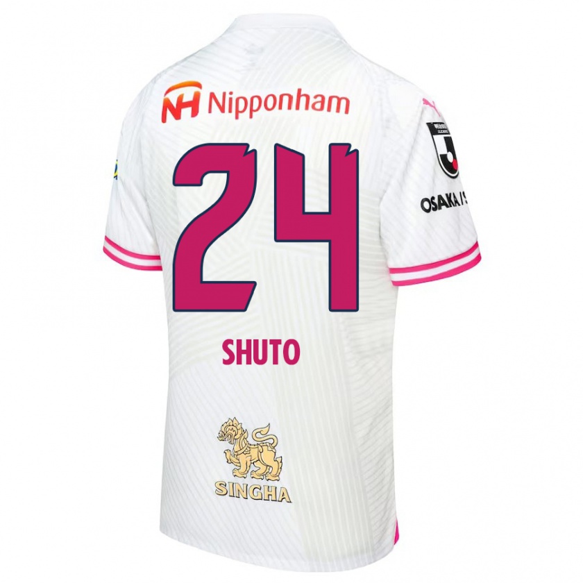 Kandiny Niño Camiseta Nozomi Shuto #24 Blanco Rosa 2ª Equipación 2024/25 La Camisa Chile