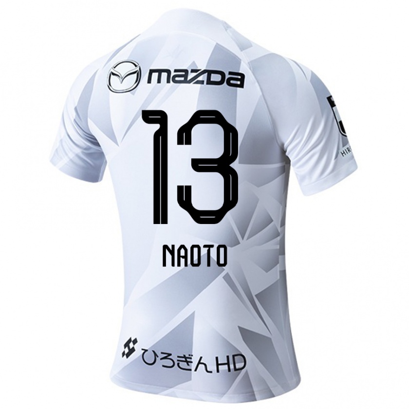 Kandiny Niño Camiseta Naoto Arai #13 Blanco Gris Negro 2ª Equipación 2024/25 La Camisa Chile