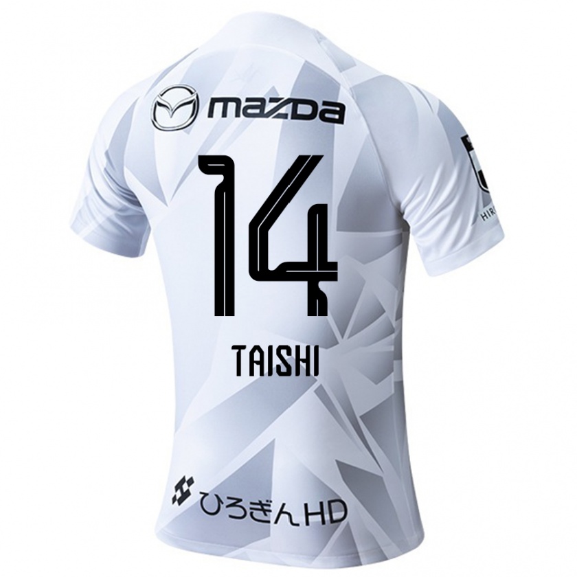 Kandiny Niño Camiseta Taishi Matsumoto #14 Blanco Gris Negro 2ª Equipación 2024/25 La Camisa Chile