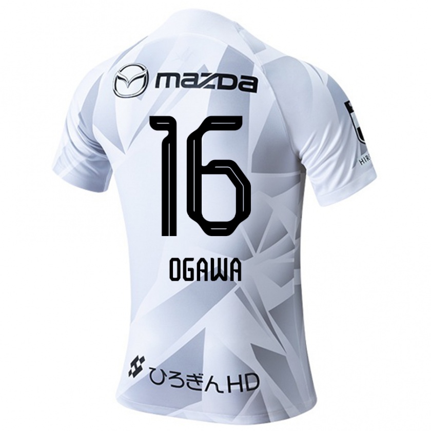 Kandiny Niño Camiseta Hikaru Ogawa #16 Blanco Gris Negro 2ª Equipación 2024/25 La Camisa Chile