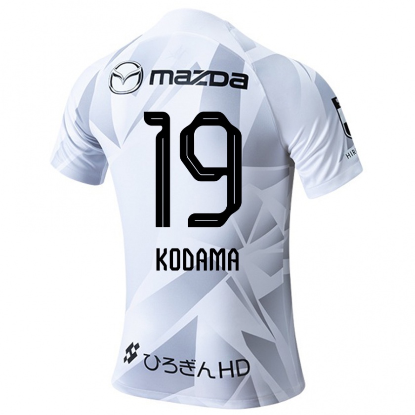 Kandiny Niño Camiseta Tsukasa Kodama #19 Blanco Gris Negro 2ª Equipación 2024/25 La Camisa Chile