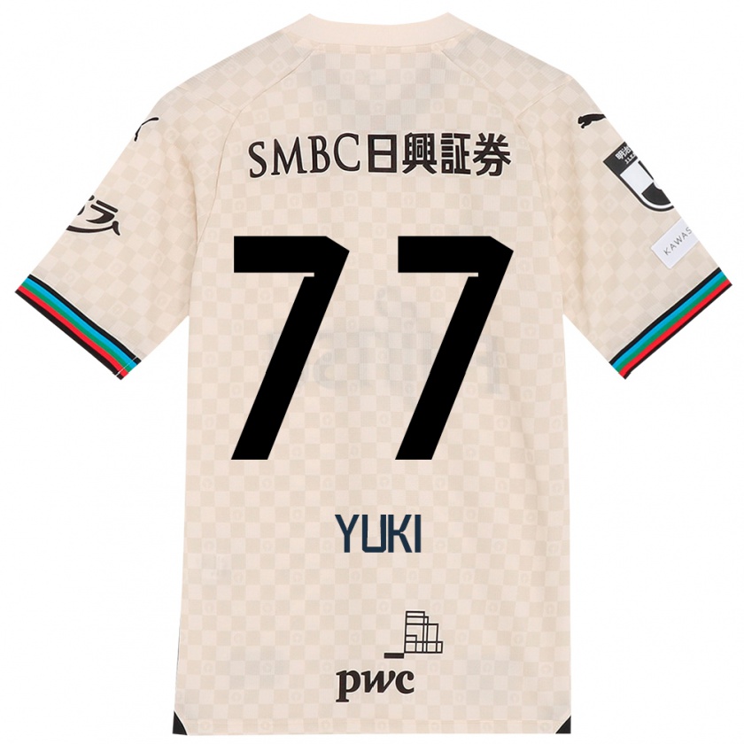 Kandiny Niño Camiseta Yuki Yamamoto #77 Blanco Gris 2ª Equipación 2024/25 La Camisa Chile