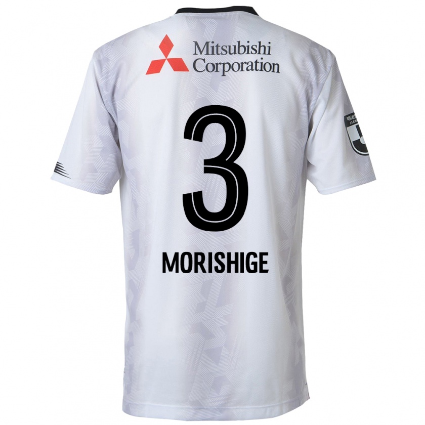 Kandiny Niño Camiseta Masato Morishige #3 Blanco Negro 2ª Equipación 2024/25 La Camisa Chile