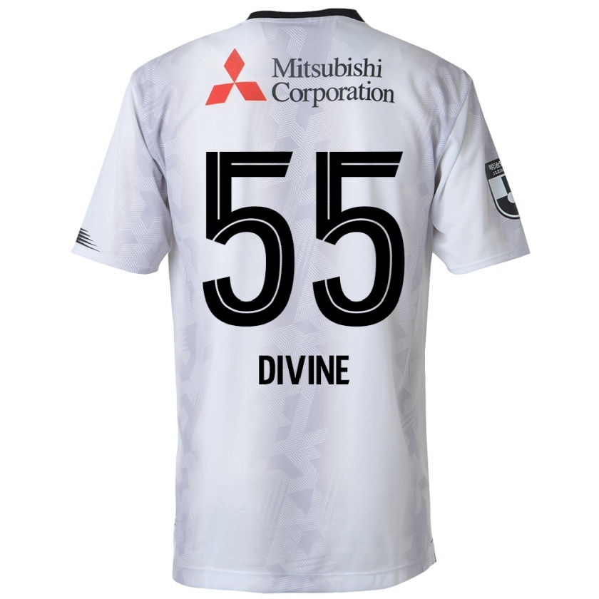 Kandiny Niño Camiseta Divine Chinedu Otani #55 Blanco Negro 2ª Equipación 2024/25 La Camisa Chile