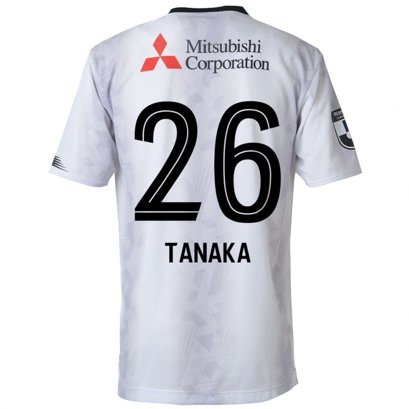 Kandiny Niño Camiseta Haruto Tanaka #26 Blanco Negro 2ª Equipación 2024/25 La Camisa Chile