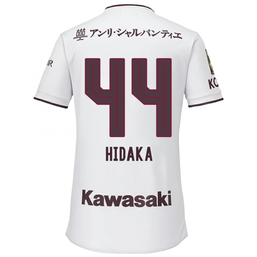 Kandiny Niño Camiseta Mitsuki Hidaka #44 Blanco Rojo 2ª Equipación 2024/25 La Camisa Chile