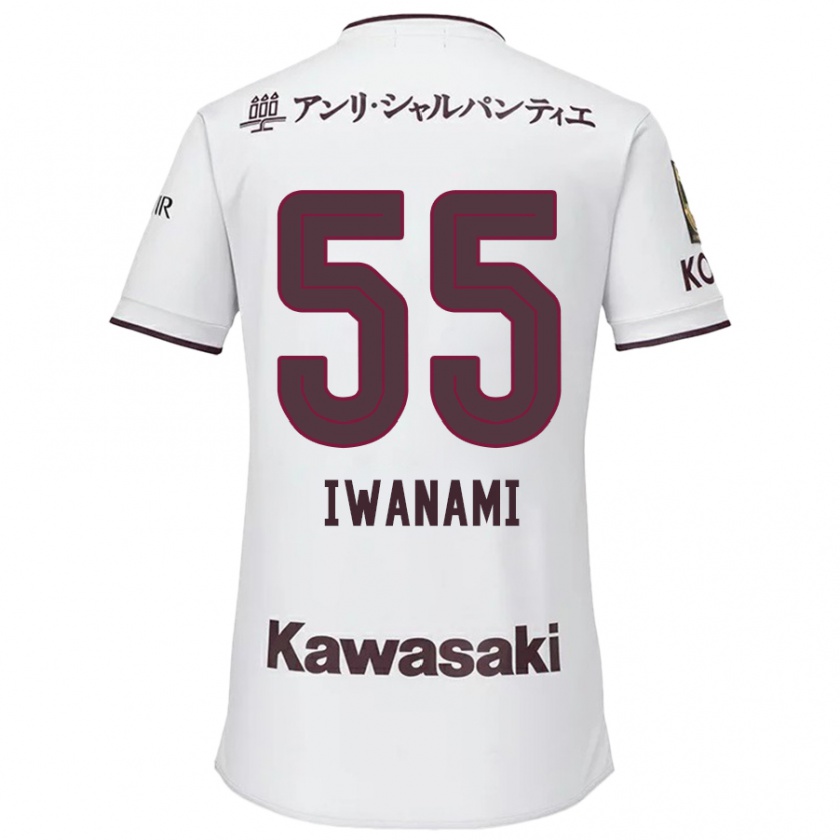 Kandiny Niño Camiseta Takuya Iwanami #55 Blanco Rojo 2ª Equipación 2024/25 La Camisa Chile