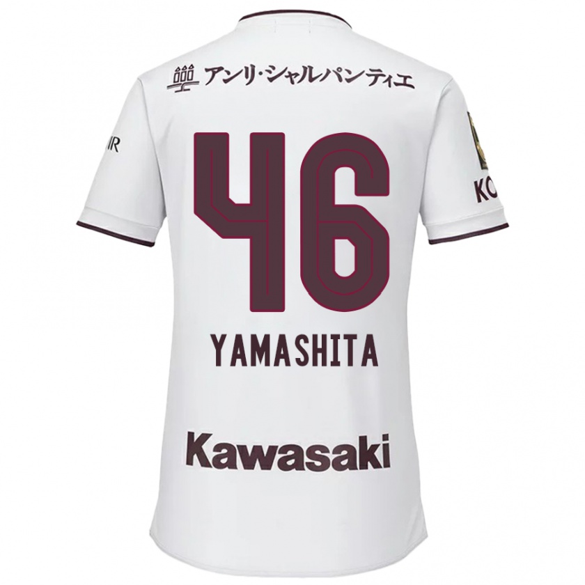 Kandiny Niño Camiseta Hiroto Yamashita #46 Blanco Rojo 2ª Equipación 2024/25 La Camisa Chile