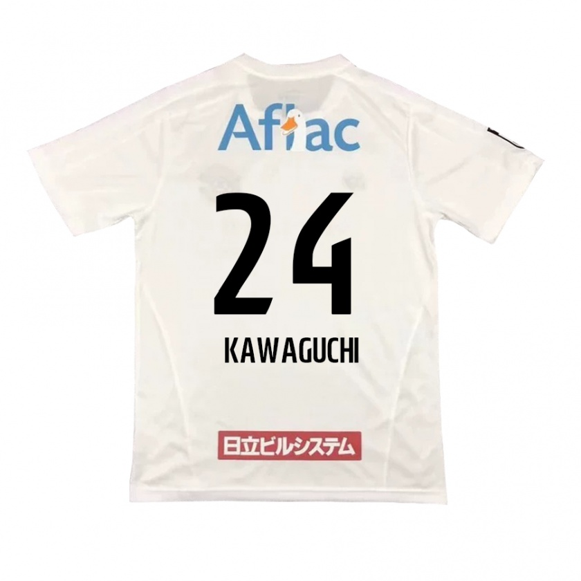 Kandiny Niño Camiseta Naoki Kawaguchi #24 Blanco Negro 2ª Equipación 2024/25 La Camisa Chile