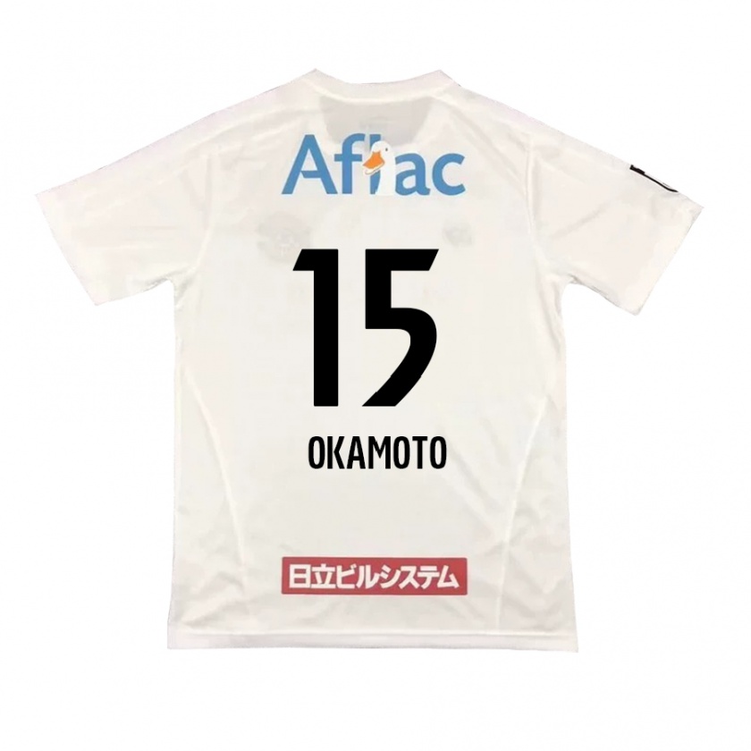 Kandiny Niño Camiseta Ryoji Okamoto #15 Blanco Negro 2ª Equipación 2024/25 La Camisa Chile