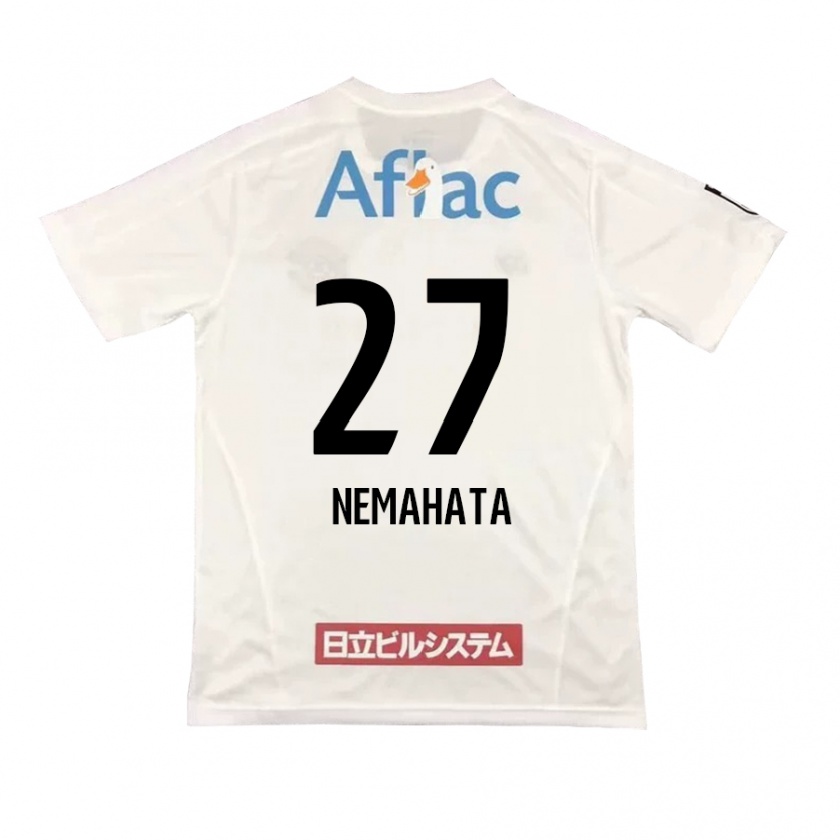 Kandiny Niño Camiseta Hayato Nemahata #27 Blanco Negro 2ª Equipación 2024/25 La Camisa Chile