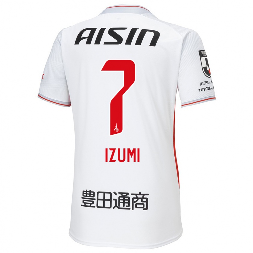 Kandiny Niño Camiseta Ryuji Izumi #7 Blanco Amarillo Rojo 2ª Equipación 2024/25 La Camisa Chile