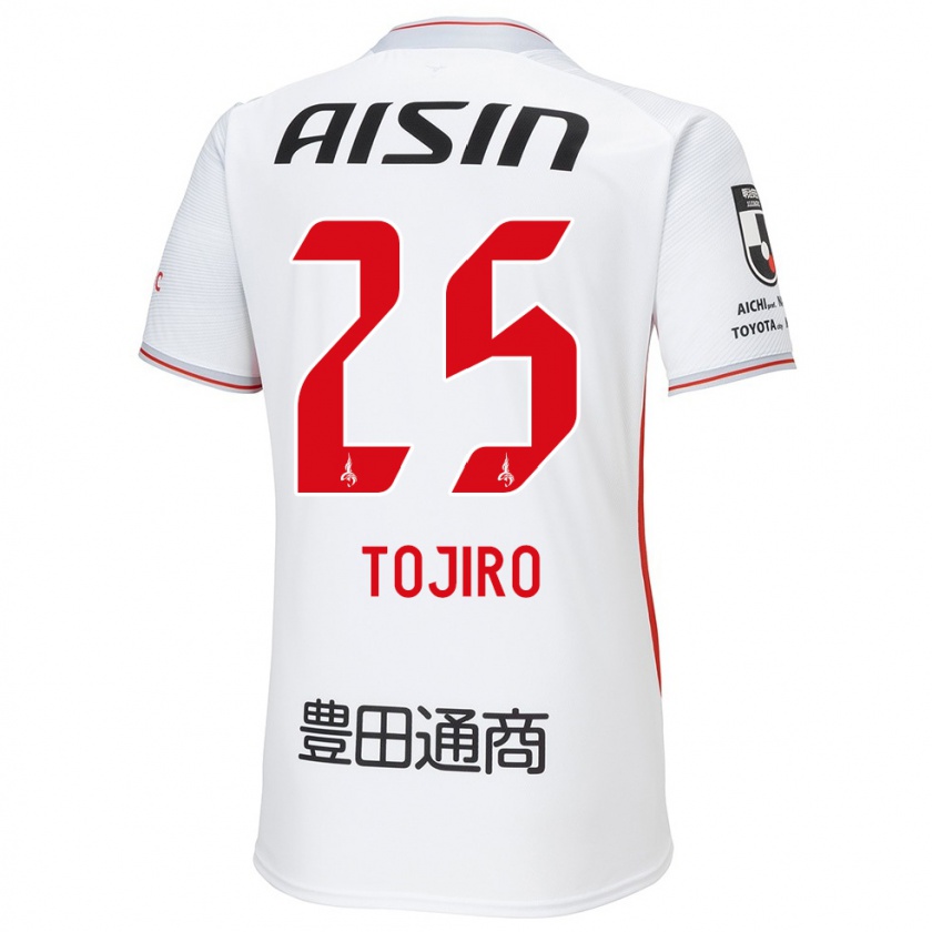 Kandiny Niño Camiseta Tojiro Kubo #25 Blanco Amarillo Rojo 2ª Equipación 2024/25 La Camisa Chile