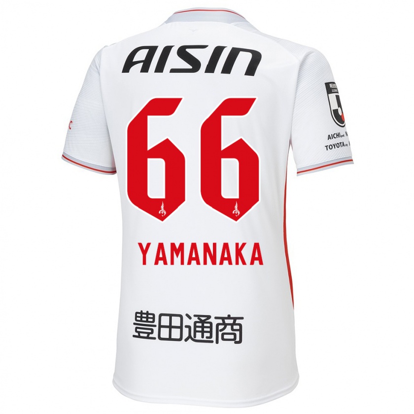 Kandiny Niño Camiseta Ryosuke Yamanaka #66 Blanco Amarillo Rojo 2ª Equipación 2024/25 La Camisa Chile