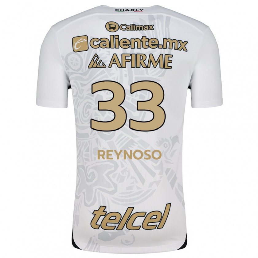 Kandiny Niño Camiseta Emanuel Reynoso #33 Blanco Negro 2ª Equipación 2024/25 La Camisa Chile