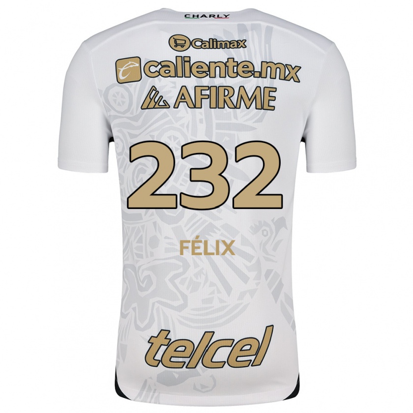 Kandiny Niño Camiseta Erick Félix #232 Blanco Negro 2ª Equipación 2024/25 La Camisa Chile