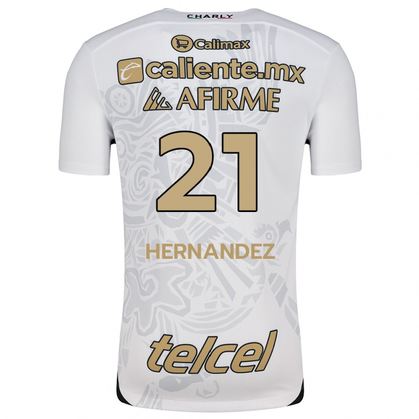 Kandiny Niño Camiseta Inglis Hernández #21 Blanco Negro 2ª Equipación 2024/25 La Camisa Chile