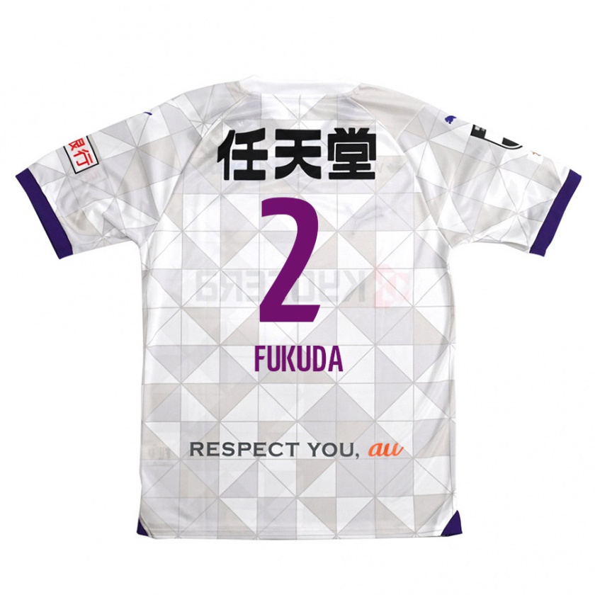 Kandiny Niño Camiseta Shinnosuke Fukuda #2 Blanco Morado 2ª Equipación 2024/25 La Camisa Chile