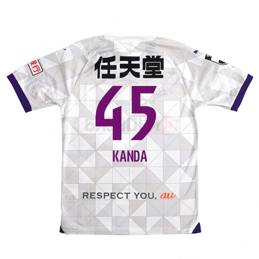 Kandiny Niño Camiseta Kotaro Kanda #45 Blanco Morado 2ª Equipación 2024/25 La Camisa Chile