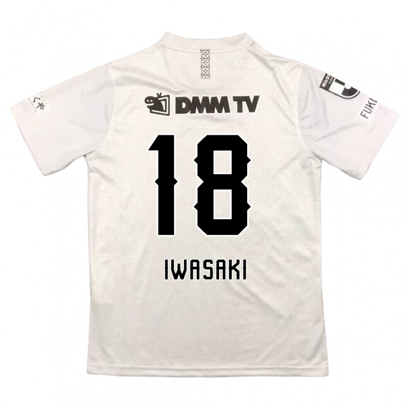 Kandiny Niño Camiseta Yuto Iwasaki #18 Gris Negro 2ª Equipación 2024/25 La Camisa Chile