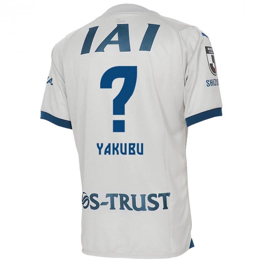 Kandiny Niño Camiseta Aziz Yakubu #0 Blanco Azul 2ª Equipación 2024/25 La Camisa Chile