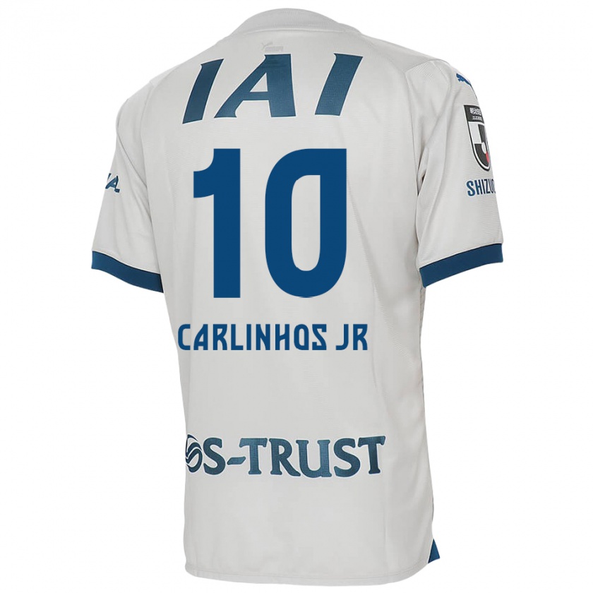 Kandiny Niño Camiseta Carlinhos Junior #10 Blanco Azul 2ª Equipación 2024/25 La Camisa Chile