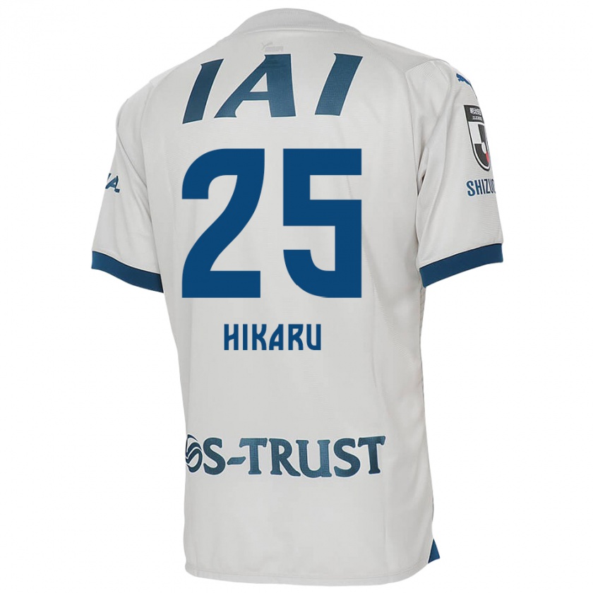 Kandiny Niño Camiseta Hikaru Naruoka #25 Blanco Azul 2ª Equipación 2024/25 La Camisa Chile