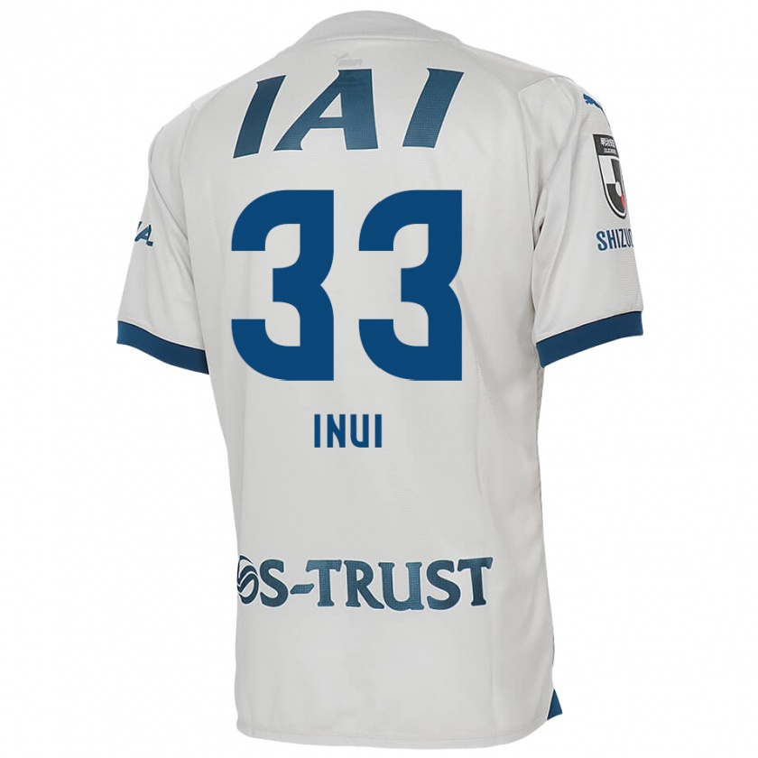 Kandiny Niño Camiseta Takashi Inui #33 Blanco Azul 2ª Equipación 2024/25 La Camisa Chile