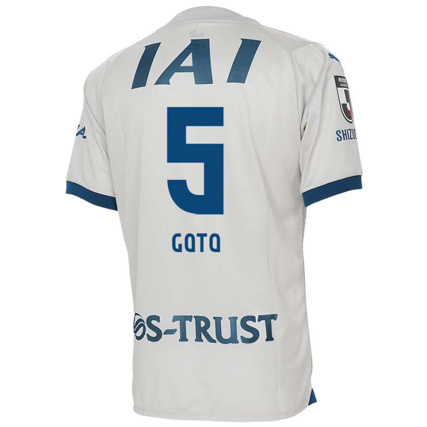 Kandiny Niño Camiseta Keita Goto #5 Blanco Azul 2ª Equipación 2024/25 La Camisa Chile