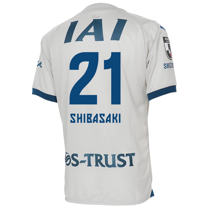 Kandiny Niño Camiseta Kaito Shibasaki #21 Blanco Azul 2ª Equipación 2024/25 La Camisa Chile