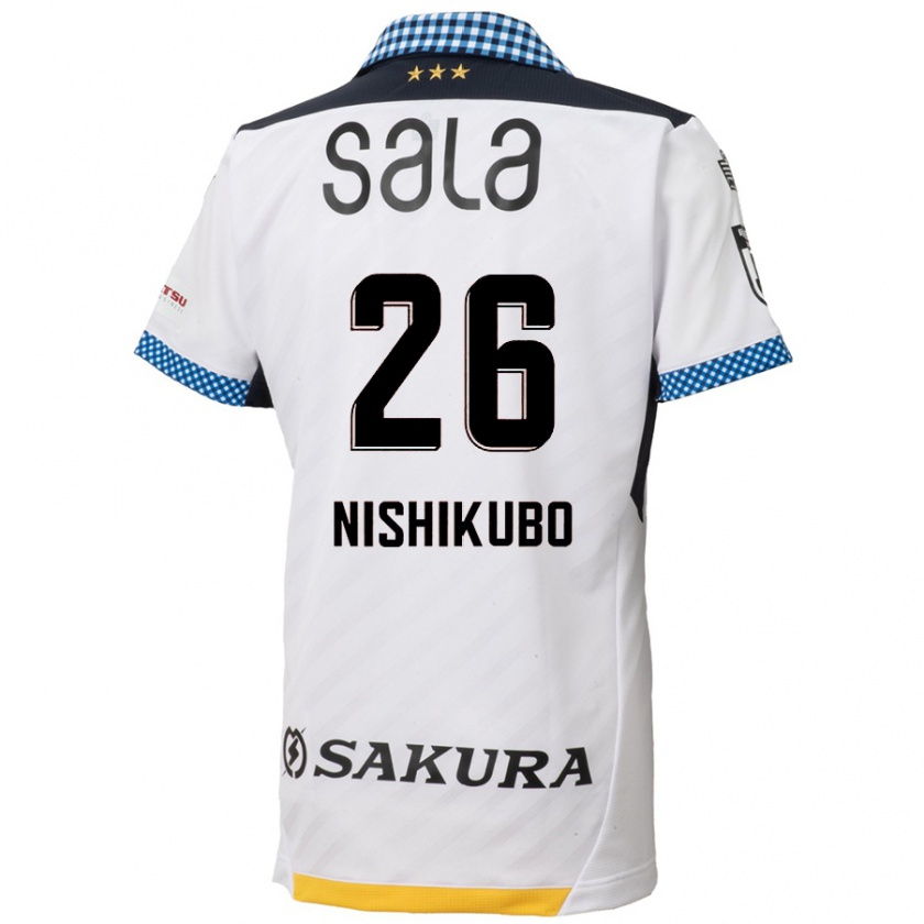 Kandiny Niño Camiseta Shunsuke Nishikubo #26 Blanco Negro 2ª Equipación 2024/25 La Camisa Chile