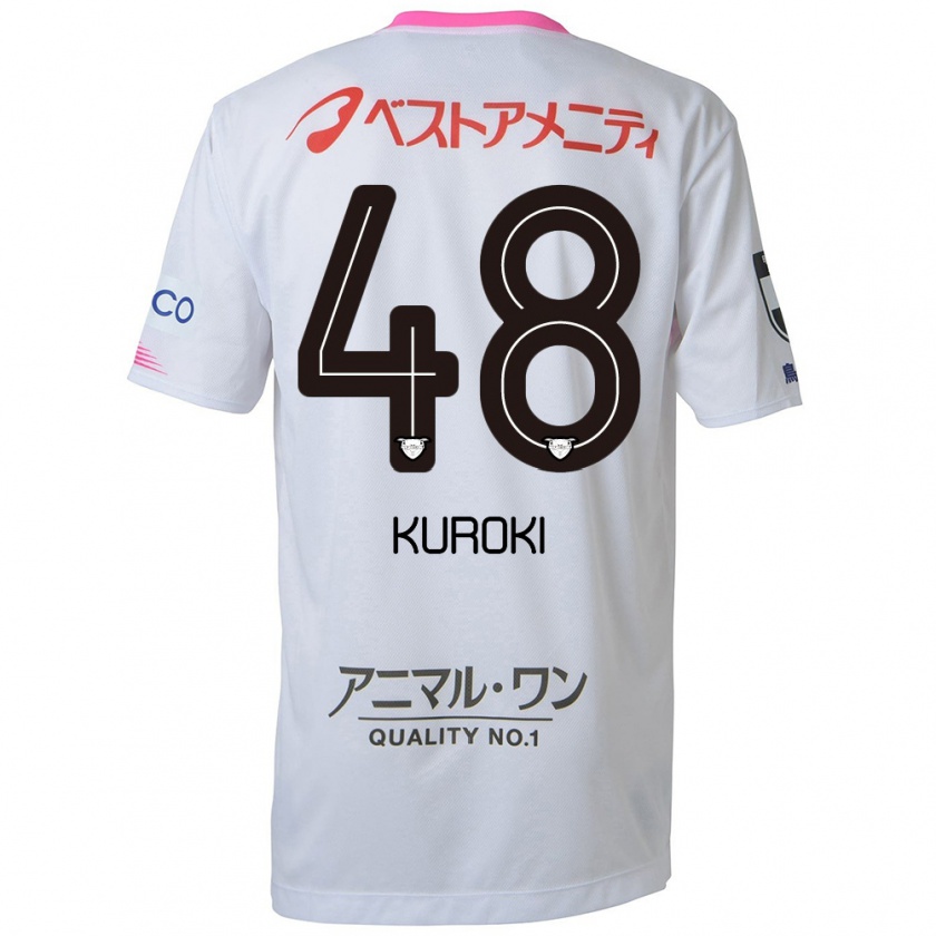 Kandiny Niño Camiseta Yuya Kuroki #48 Blanco Azul Rosa 2ª Equipación 2024/25 La Camisa Chile