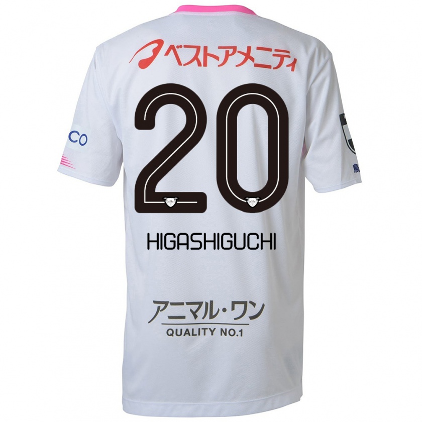 Kandiny Niño Camiseta Aitaro Higashiguchi #20 Blanco Azul Rosa 2ª Equipación 2024/25 La Camisa Chile