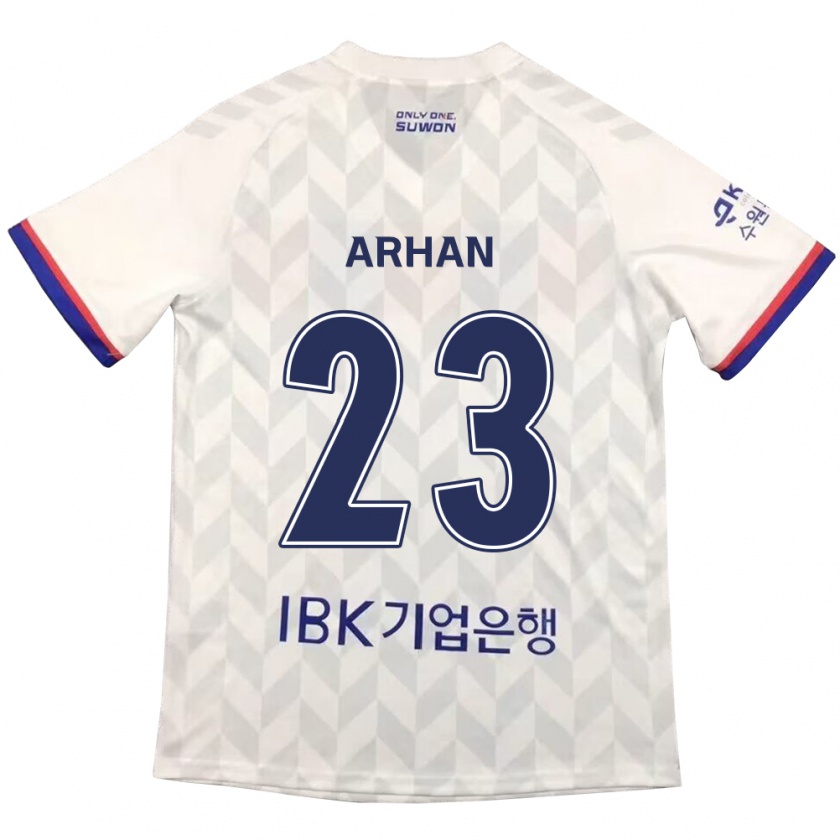 Kandiny Niño Camiseta Pratama Arhan #23 Blanco Azul 2ª Equipación 2024/25 La Camisa Chile