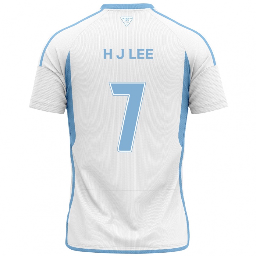 Kandiny Niño Camiseta Jae-Hun Lee #7 Blanco Azul 2ª Equipación 2024/25 La Camisa Chile