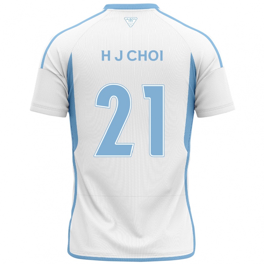 Kandiny Niño Camiseta Ju-Ho Choi #21 Blanco Azul 2ª Equipación 2024/25 La Camisa Chile